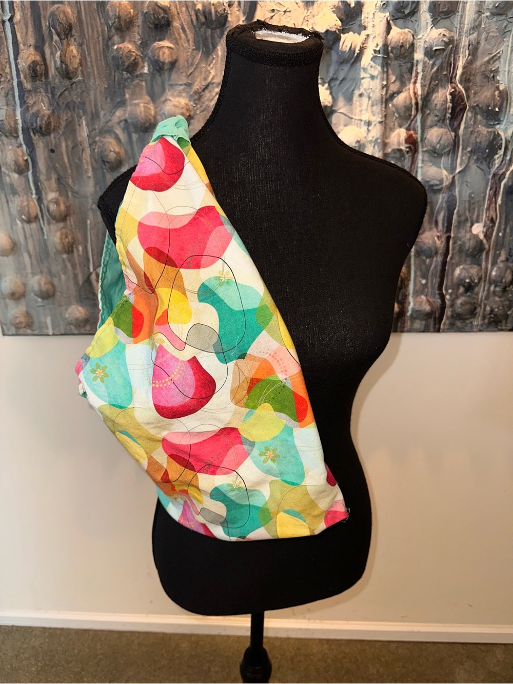 2️⃣Hand Crafted Multicolor Patterned Women’s Shoulder Bag - Bright Floral Print